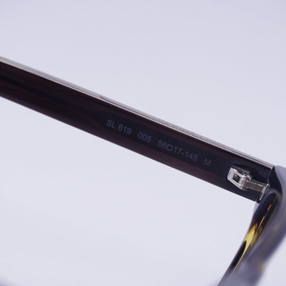 Saint Laurent SL619 005 Sunglasses Havana Square Frame, Brown Lenses - Picture 6 of 11